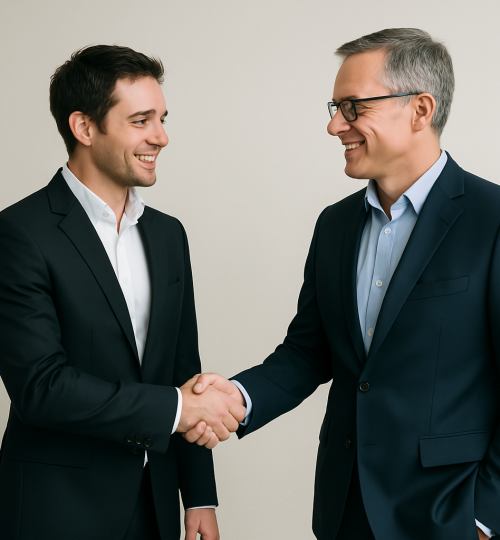 two business men shaking hands